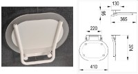 RAVAK Chrome sedátko clear/white (čirá)   B8F0000028